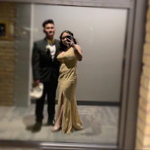 GOLD PROM DRESS